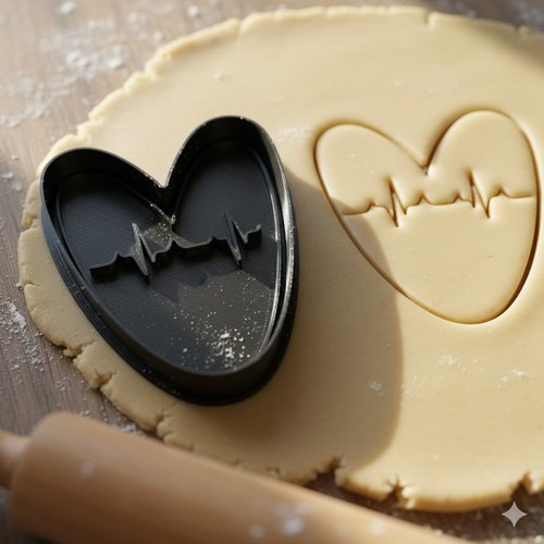 Emporte-piece coeur battement de coeur 8 cm pour patisserie