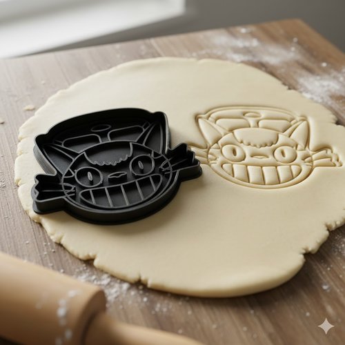 Emporte-pièce chat bus ghibli 8 cm - moule biscuit artisanal