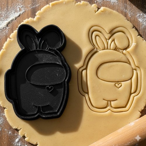 Emporte-piece among us avec oreilles de lapin 8 cm pour patisserie