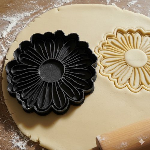 Emporte-piece fleur marguerite 8 cm pour biscuits et patisserie