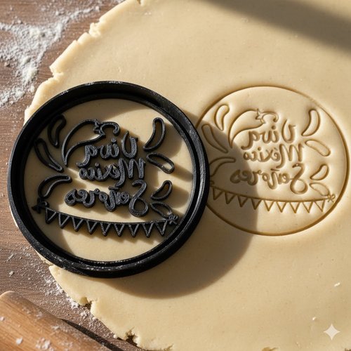 Emporte-piece artisanal pour biscuits et pate a sucre - 8 cm