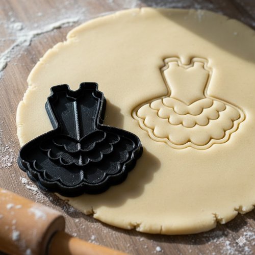 Emporte-pièce robe de danseuse 8 cm - moule à biscuit artisanal