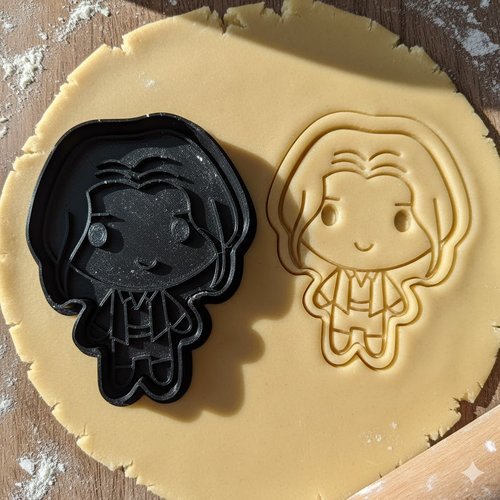 Emporte-piece chibi kawaii 8 cm - moule biscuit artisanal noir