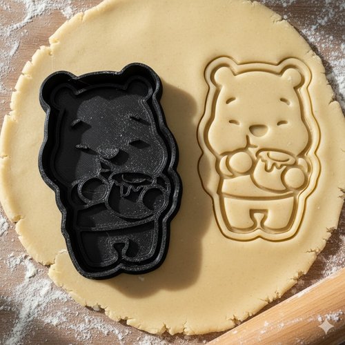 Emporte-pièce ours gourmand 8 cm - moule biscuit pour pâtisserie