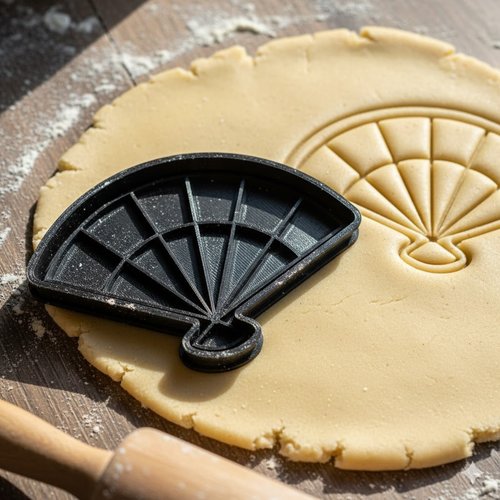 Emporte-piece eventail japonais - moule a biscuits artisanal 8 cm