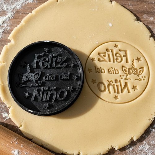 Emporte-piece feliz dia del niño - tampon biscuit licorne 8 cm