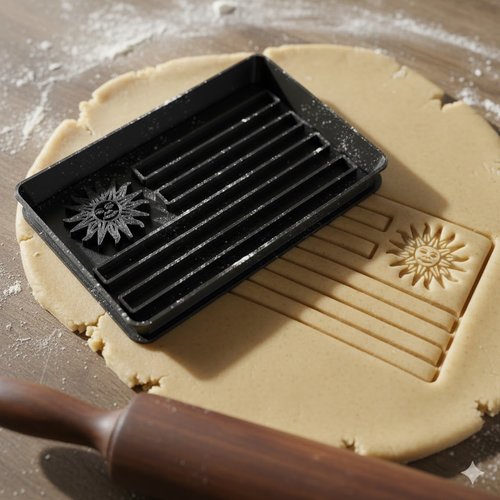 Emporte-pièce drapeau soleil 8 cm pour biscuits et pâte à sucre