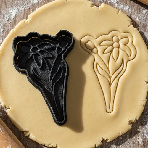 Emporte-piece bouquet de fleurs 8 cm - moule biscuit artisanal