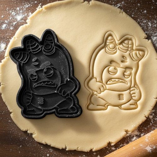 Emporte-piece monstre cornu 8 cm - moule biscuit artisanal