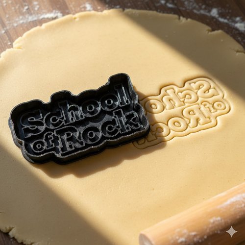 Emporte-pièce school of rock - moule à biscuit musique 8 cm