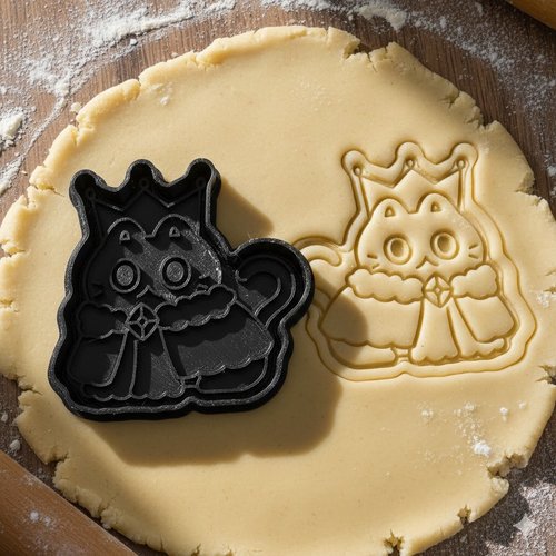 Emporte-piece chat roi - moule patisserie artisanal 8 cm