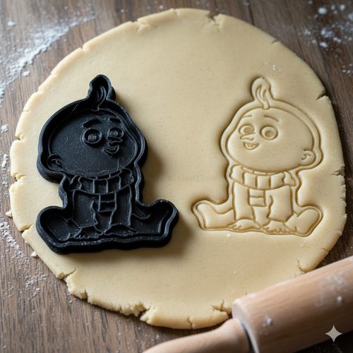 Emporte-piece bebe dessin anime 8 cm - moule a biscuits artisanal