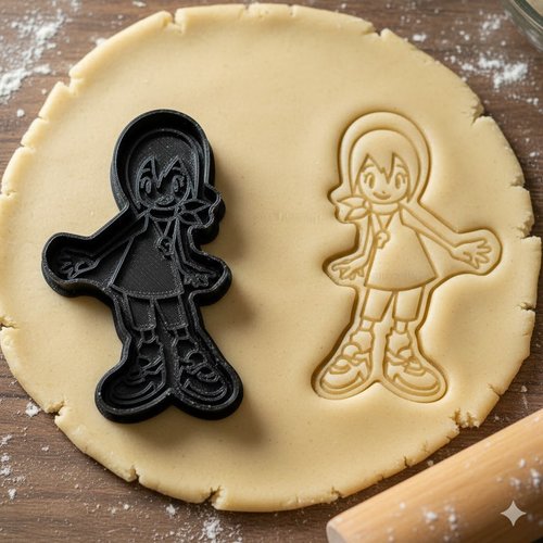 Emporte-piece personnage manga 8 cm - moule biscuit artisanal