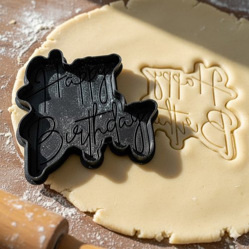 Emporte-piece happy birthday 8cm - moule a biscuit anniversaire