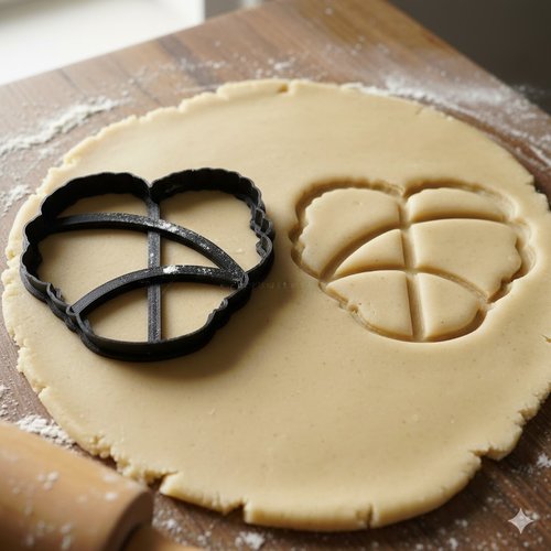 Emporte-piece coeur stylise 8cm - moule biscuits artisanal noir