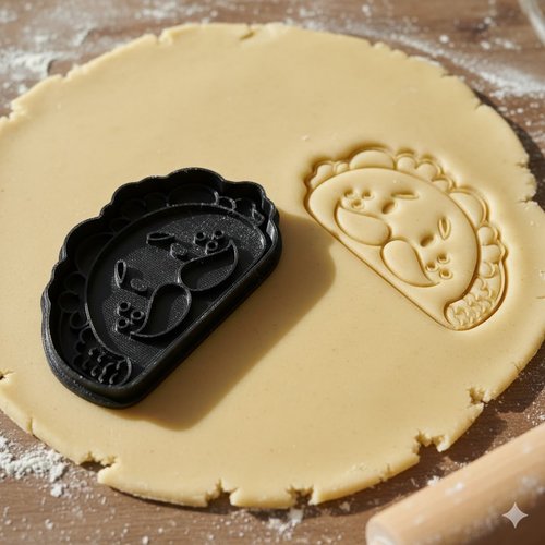 Emporte-piece taco kawaii 8 cm - moule biscuit artisanal noir