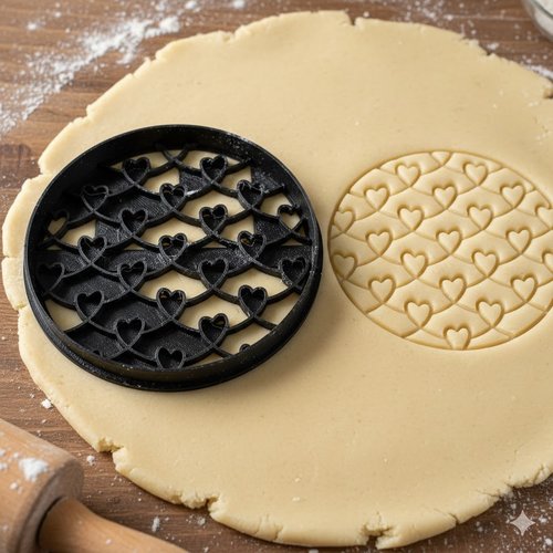 Emporte-piece coeur dentelle 8 cm - moule biscuit artisanal