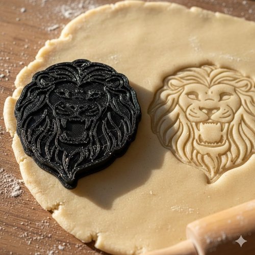 Emporte-piece lion 8cm - moule a biscuit artisanal pour patisserie