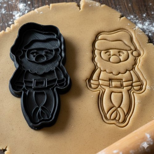 Emporte-piece pere noel de mer - moule sable de noel original 8 cm