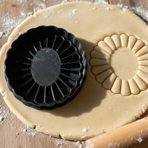 Emporte-pièce fleur marguerite 8 cm - moule à biscuits artisanal noir