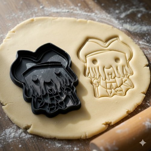 Emporte-piece pirate davy jones 8 cm - moule biscuit artisanal