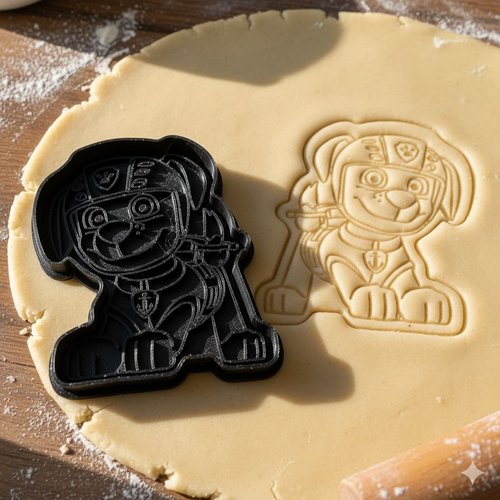 Emporte-piece chien de patrouille 8cm - moule biscuit artisanal