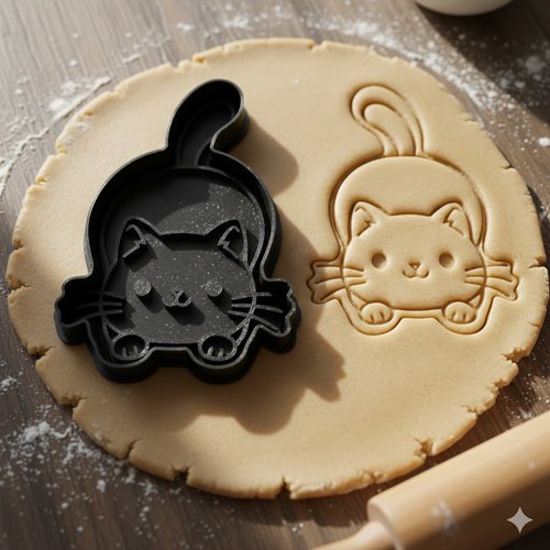 Emporte-piece chat mignon 8 cm - moule a biscuits et pate a sucre