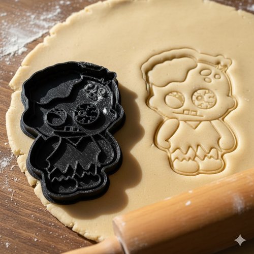 Emporte-piece zombie halloween - moule biscuit artisanal 8 cm