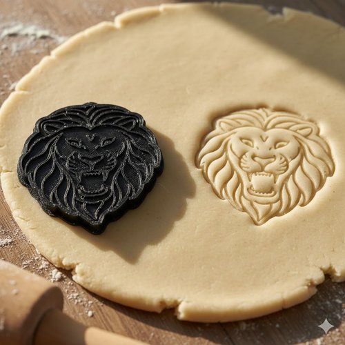 Emporte-pièce lion rugissant - moule à biscuits artisanal 8 cm