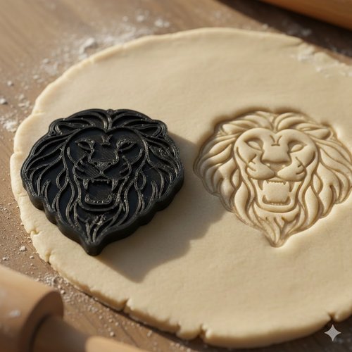 Emporte-piece lion pour biscuits et patisserie - moule 8 cm