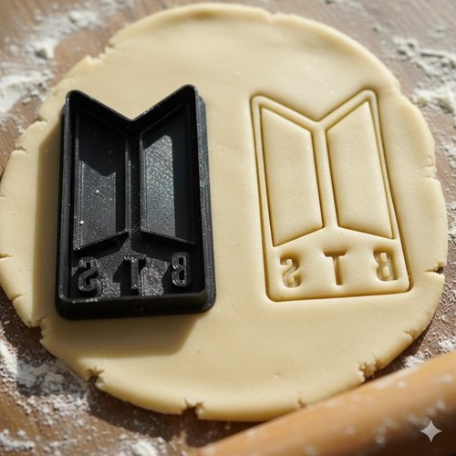 Emporte-piece bts logo - moule biscuit fan art k-pop 8 cm
