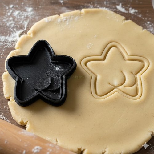 Emporte-pièce étoile souriante 8 cm - moule à biscuit artisanal