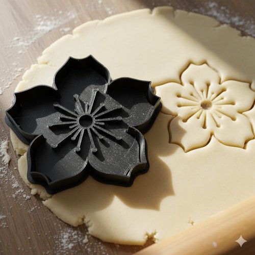 Emporte-piece fleur de sakura 8 cm - moule biscuit artisanal