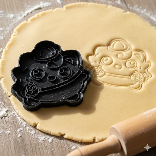 Emporte-piece kawaii 8cm - moule a biscuit artisanal noir