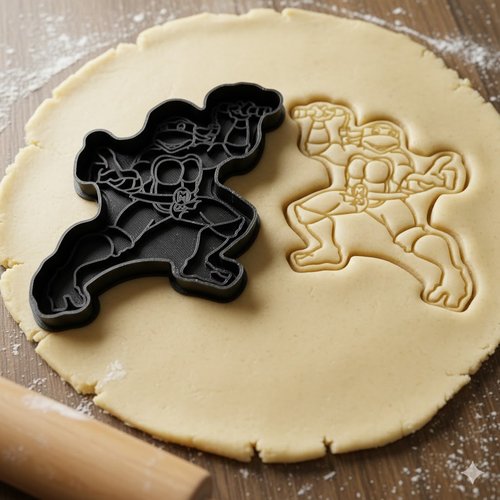 Emporte-piece tortue ninja 8 cm - moule biscuit patisserie artisanale