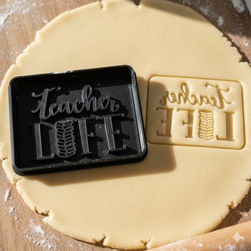 Emporte-piece teacher life - moule biscuit cadeau maitresse 8 cm