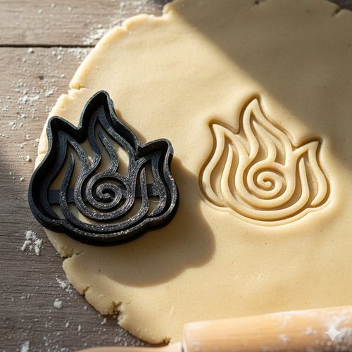 Emporte-piece flamme spirale 8 cm - moule biscuit artisanal