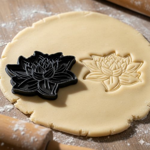 Emporte-piece fleur de lotus 8 cm - moule patisserie artisanal