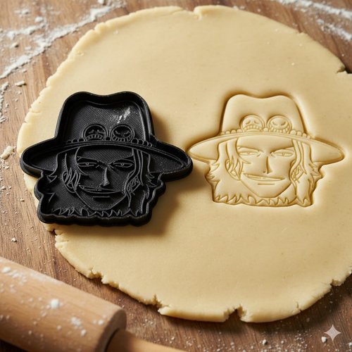 Emporte-piece one piece ace pour biscuits et patisserie - 8 cm