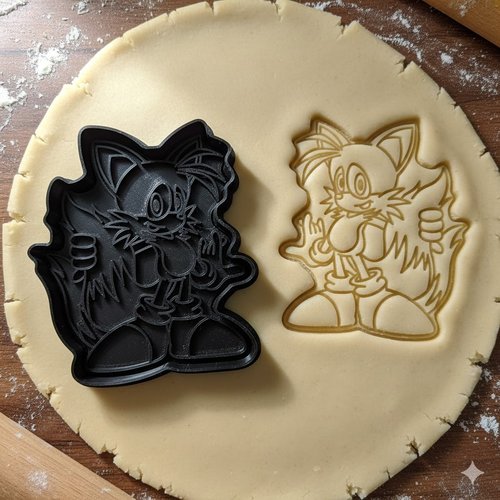 Emporte-pièce tails sonic - moule à biscuit artisanal 8 cm