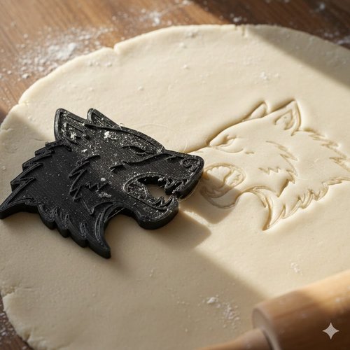 Emporte-pièce loup noir 8 cm - moule pour biscuit et pâte sablée