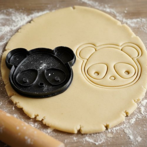 Emporte-piece panda 8cm - moule a biscuit artisanal pour patisserie