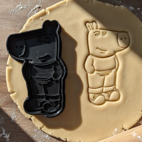 Emporte-piece peppa pig en costume 8 cm - moule biscuit artisanal
