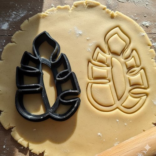 Emporte-piece feuille monstera 8 cm - moule biscuit artisanal