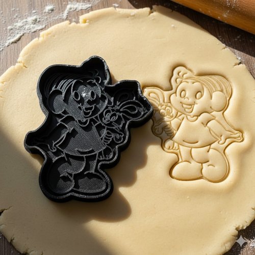 Emporte-piece monicas gang monica et lapin 8cm - patisserie artisanale