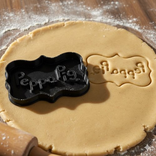 Emporte-pièce peppa pig 8 cm - moule à biscuit artisanal noir