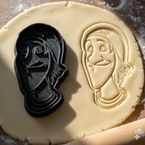 Emporte-piece artisanal personnage de dessin anime 8 cm - noir