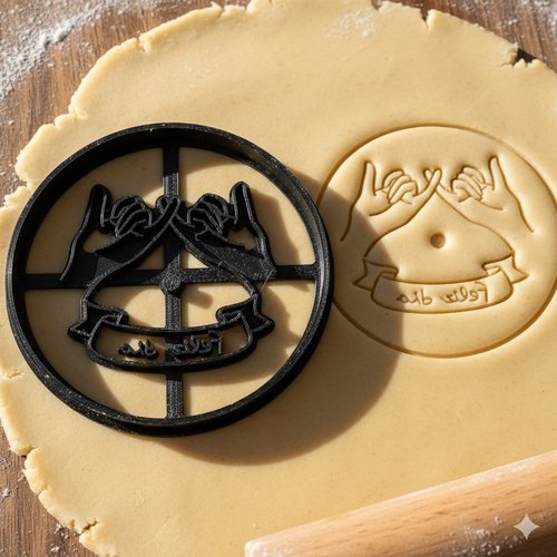 Emporte-piece artisanal mains entrelacees pour biscuits et sables