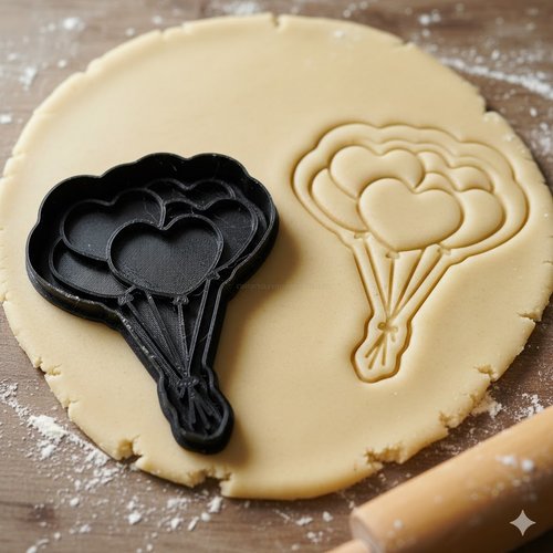 Emporte-piece ballons coeur 8 cm - moule biscuits saint-valentin