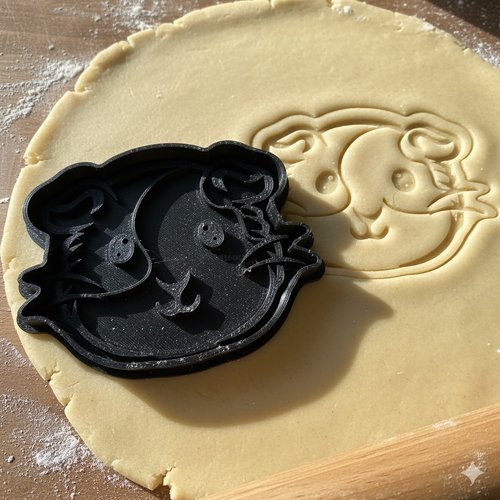 Emporte-piece cochon d'inde 8 cm - moule a biscuit artisanal noir